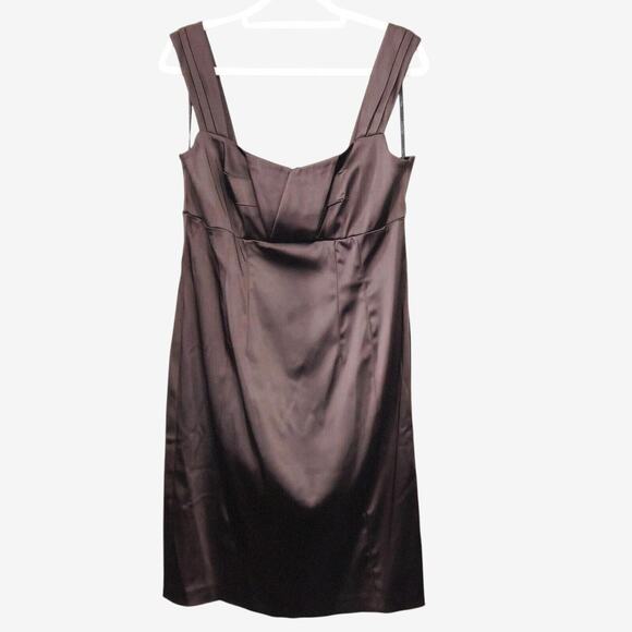 Calvin Klein Dresses & Skirts - Calvin Klein Women’s Dress 12 Minimalist Renaissance Mob Wife Chocolate Brown